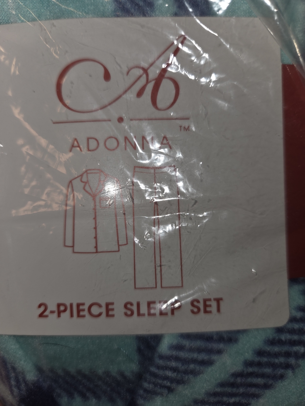 NWT Adonna Sleepwear Pajama Set XXL 2XL Teal Navy Plaid Fleece.
